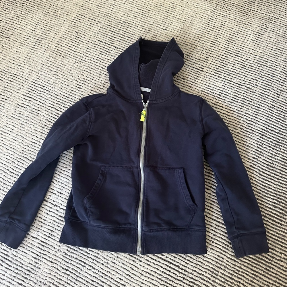 J. Crew Crewcuts navy blue zip-up hooded sweatshirt
